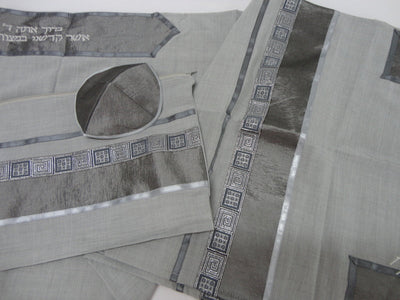 Light Grey tallit collection 2