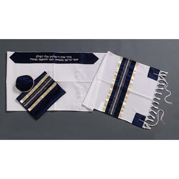 Deep Blue Men's Wool Tallit